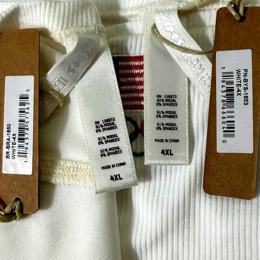 SKIMS Soft Lounge Bralette +‎ Boy Short Set Team USA White 4X - Picture 7 of 11